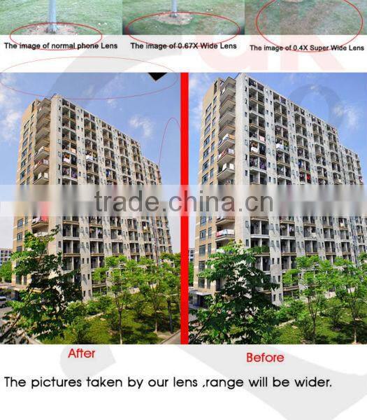 0.67x wide angle lens+macro lens selfie lense for iphone 6