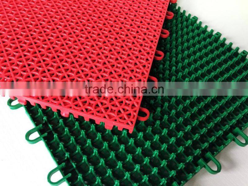 double layers interlocking plastic sport court flooring