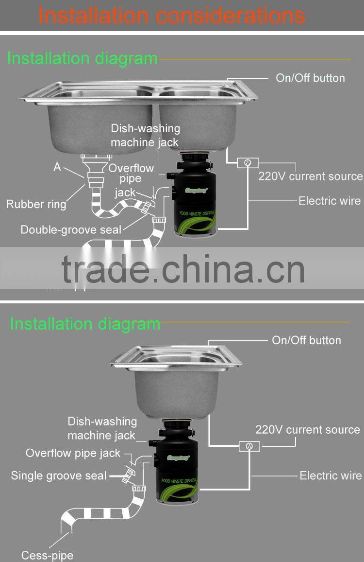 sink garbage disposals environmental protection for kitchen DSW-Z390A