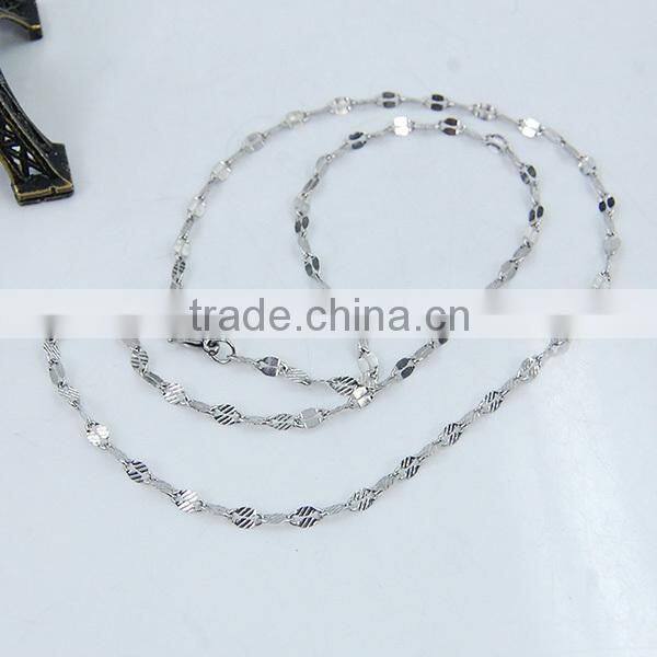 Variety color chain necklace stainless steel fake gold chains