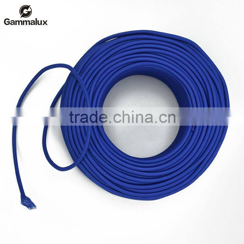 Cloth Covered Round Electrical Cord - Vintage Fabric Braid Lamp Pendant Wire