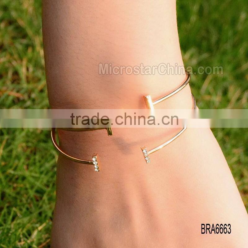 European and American fashion retro six water chestnut Crystal Bangles