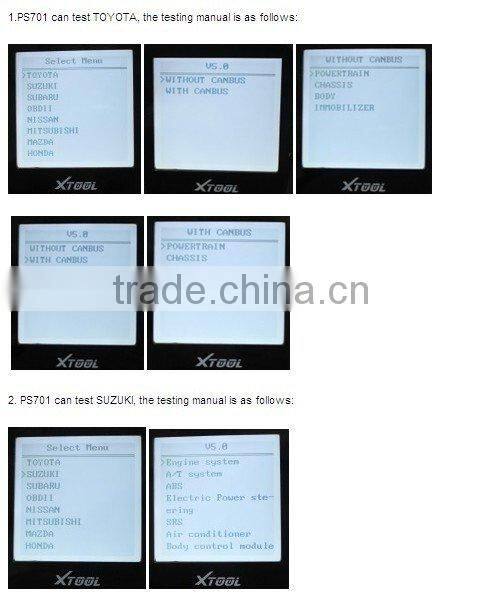 PS701 JP diagnostic tool for TOYOTA, HONDA, MITSUBISHI, SUBARU, SUZUKI, KIA and NISSAN