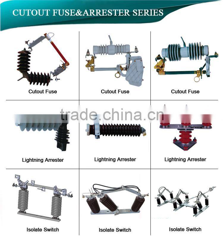High voltage distribution metal-oxide lightning arrester in conform to IEC37-199/CDV
