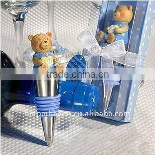 Cartoon design bottle stopper wedding favors