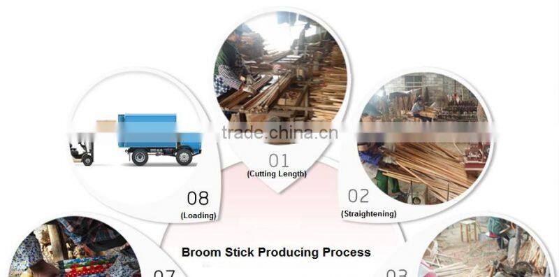 Cheap widely use single color varnished wooden broom stick
