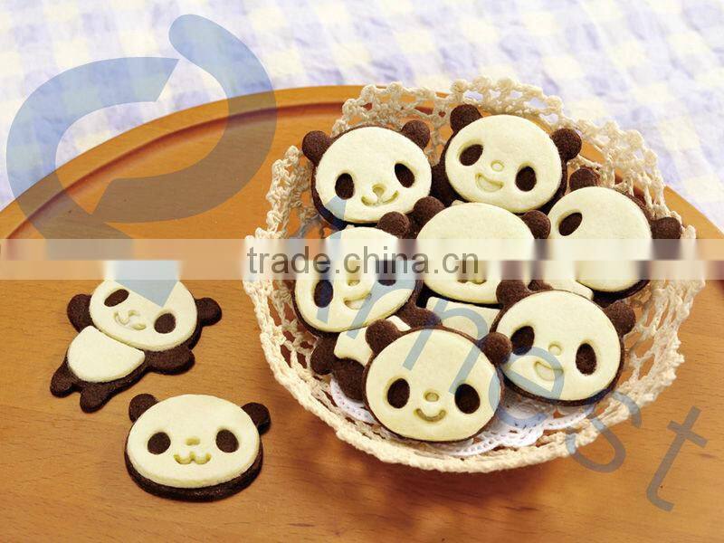 japanese kitchenware panda cookie box trimmer food plastic cutter container