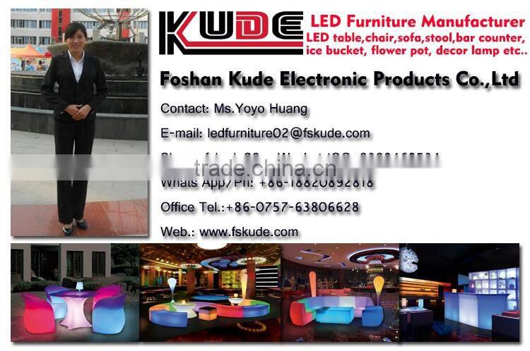 2016 new illuminated circle combied bar counter with LED light up