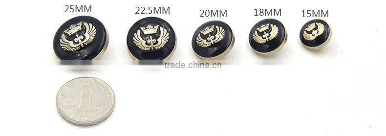 Overcoat button metal black button