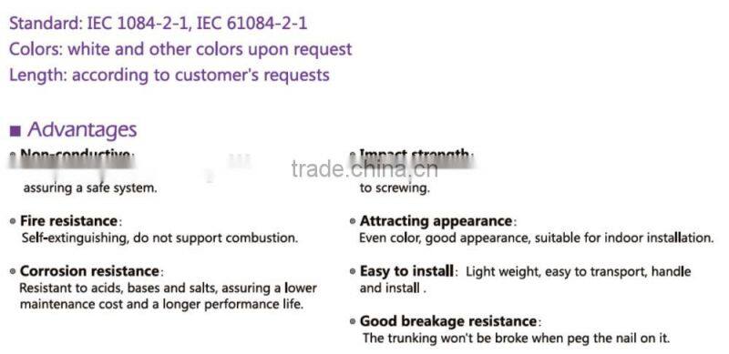 Wire trunking cable trunking size slotted cable trunking