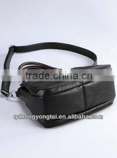 2016 most fashionable trend classic black handbag, unisex genuine leather bag