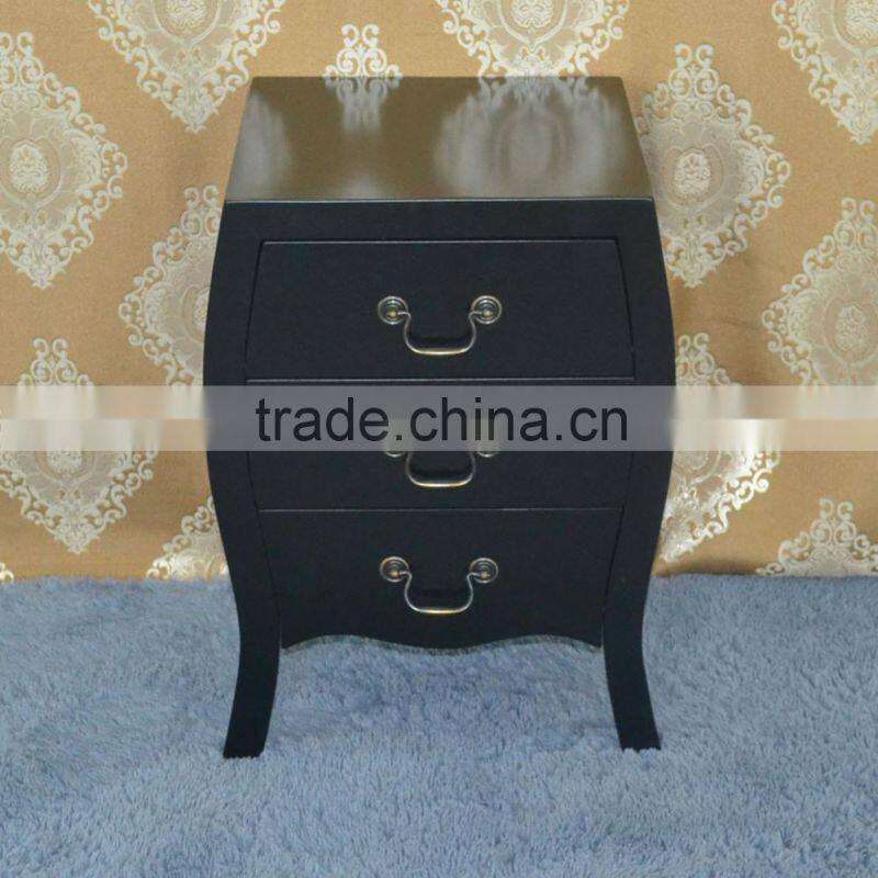 Simple elegant wooden mirrored jewelry cabinet with storage