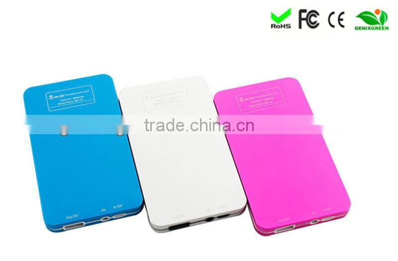 Secondary capacity battery bank/4000mah polymer power bank for smart phones