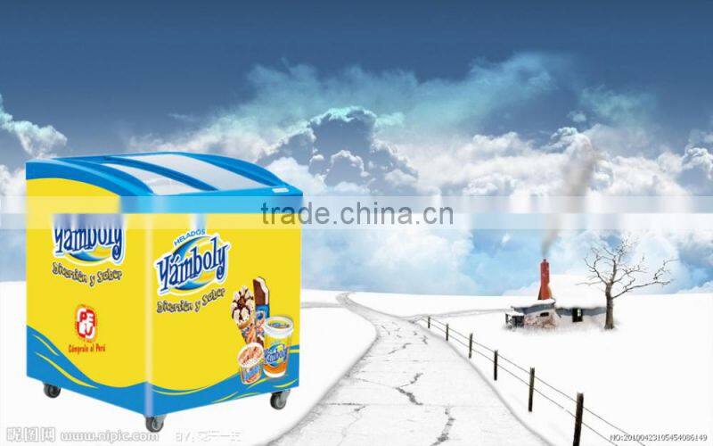 151L GLASS DOOR CHEST FREEZER