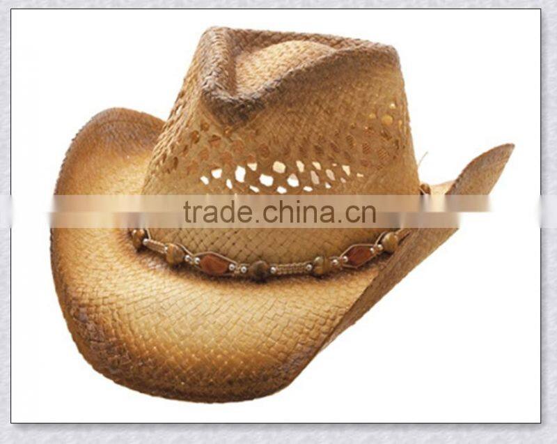 Wholesale fashionable men's straw beach hat
