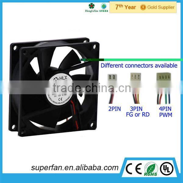 Mini plastic fan blade 80*80*25mm with sleeve bearing