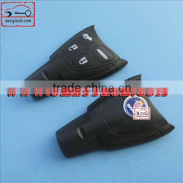 OkeyTech Peugeot 3 button 307 remote key case with trunk button no battery place without groove blade for Peugeot 307 key case