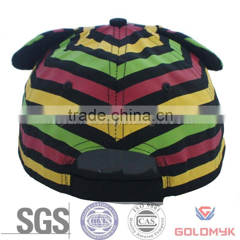 Promotional cotton kids animals cap