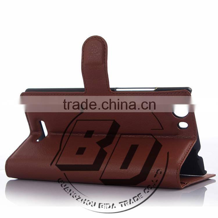 Wholesale Popular Magnetic flip leather wallet case with card slots For Wiko Ridge fab 4G leather case fast delivery