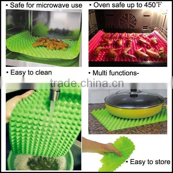 2016New Design Products Heat Resistant Silicone Pyramid Baking Mat