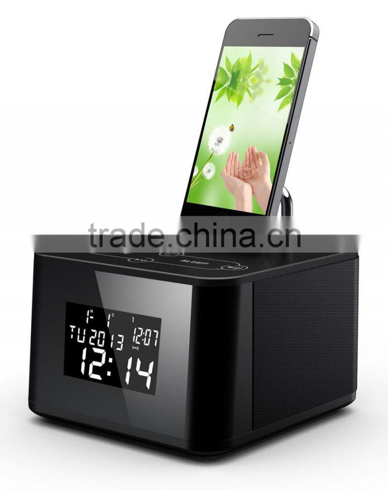 Squre shape bluetooth speaker with Alarm