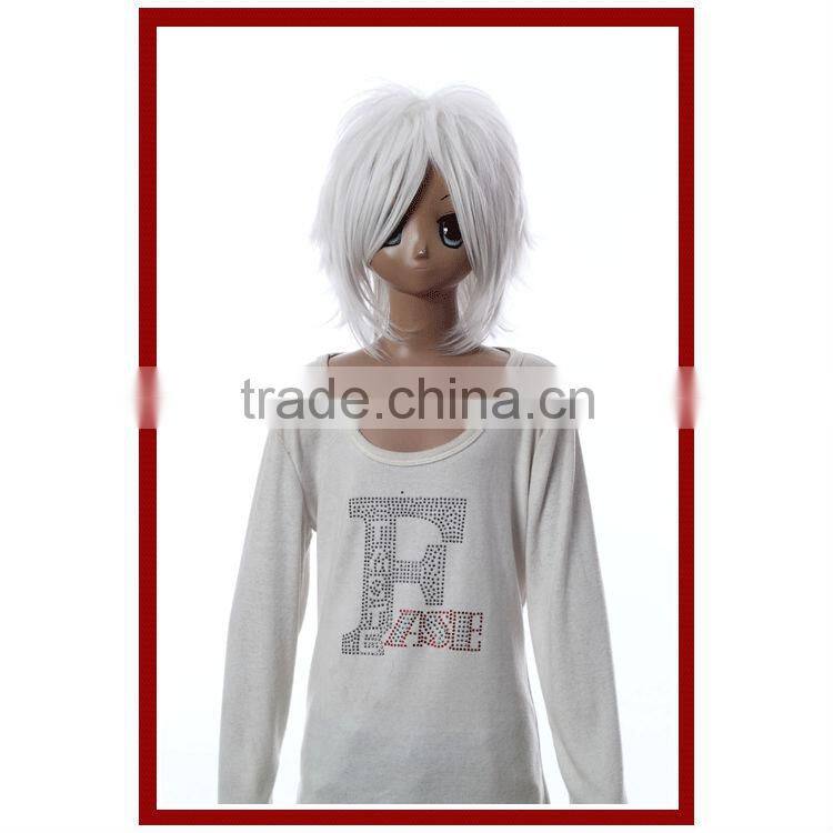 High quality White games wigs