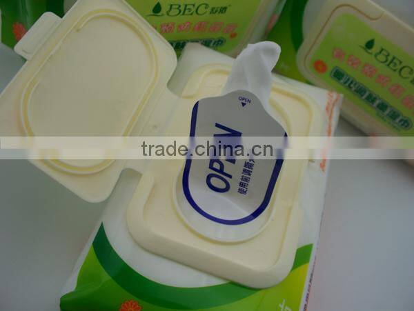 Wholesale baby disposable 80 pcs wet wipes with lid for baby cleaning