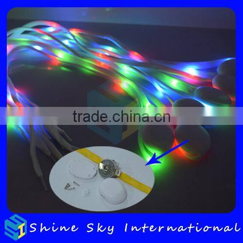 High quality PP webbing shoelace night walking led shoelaces 110cm long shoelace