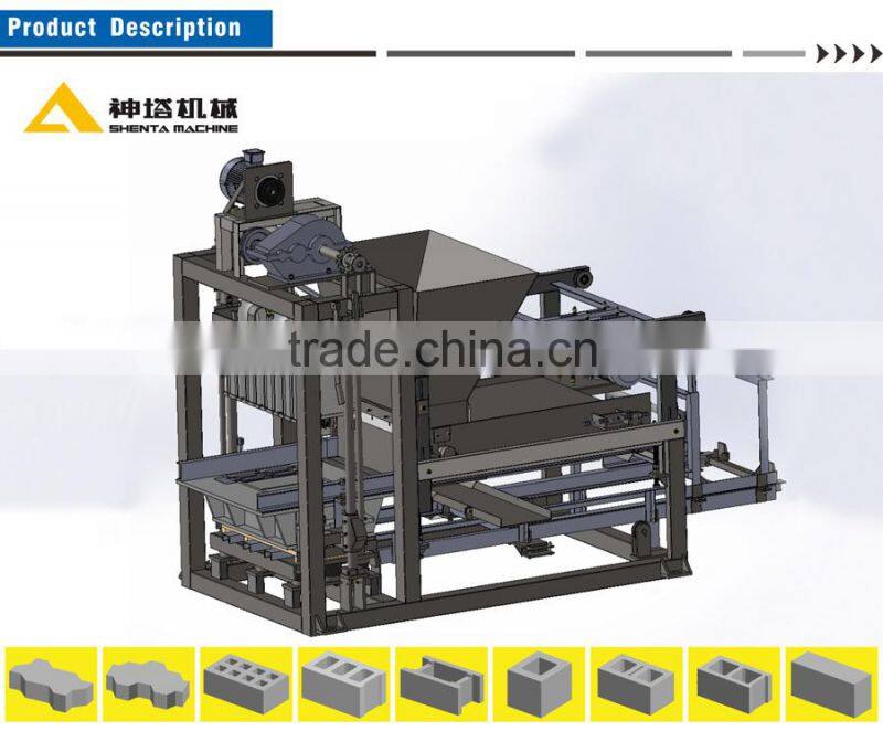 latest products QTJ4-40 semi-automatic small scale concrete block making machines