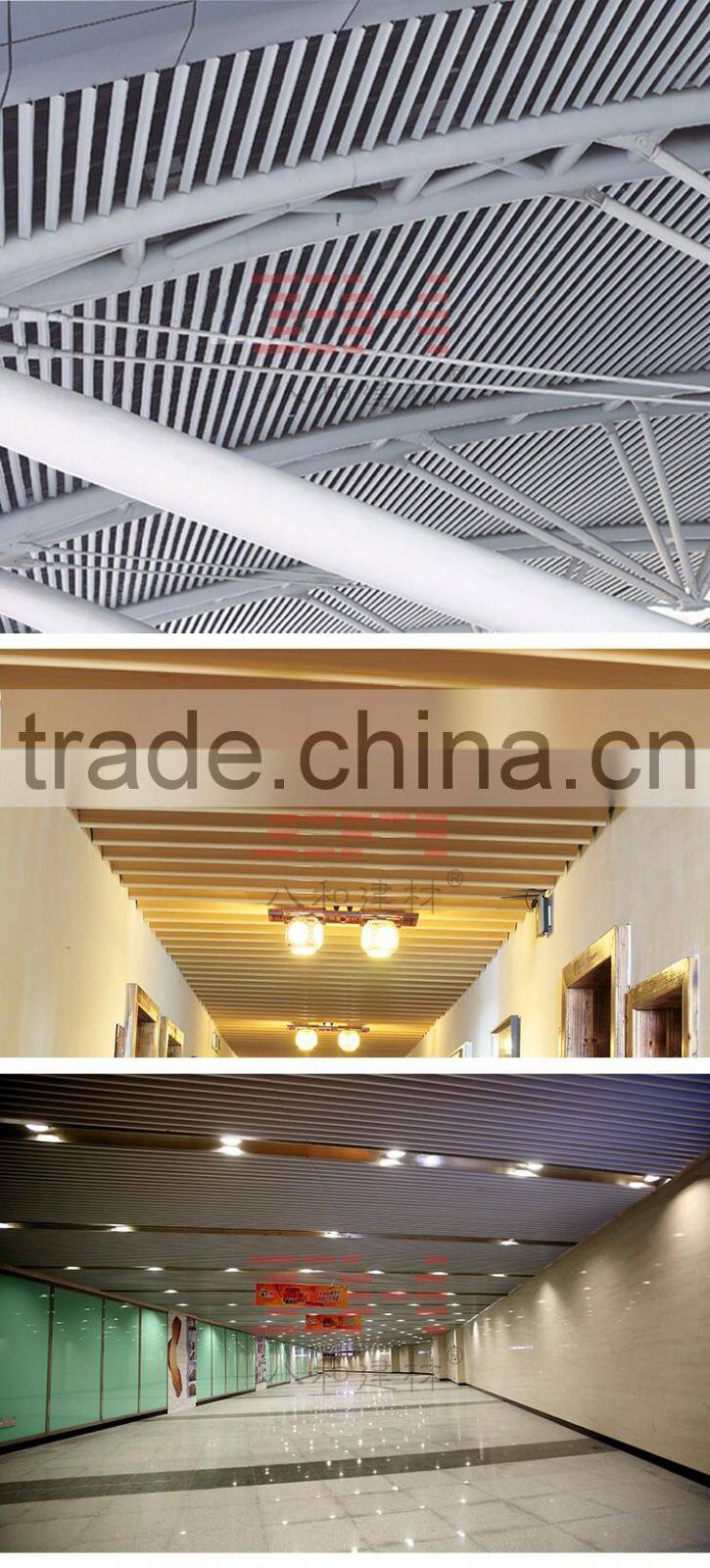 Interior ceiling decoration aluminium blade ceiling