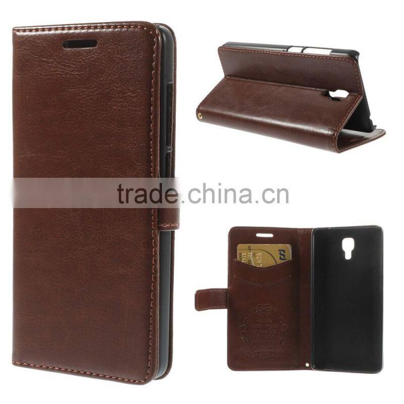 Crazy Horse Stand Leather Cover for Xiaomi 4 MI4,leather case for xiaomi 4 MI4,Xiaomi 4 MI4 leather case