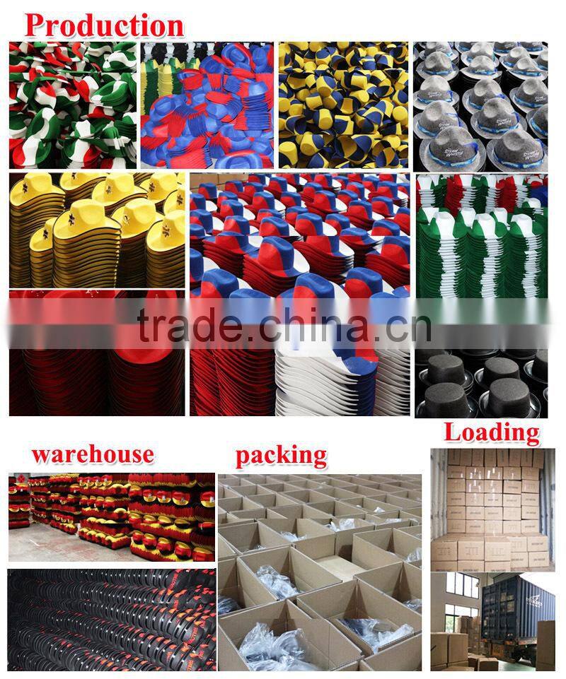 Fashion non woven white magic round felt fiesta lincoln cheap top hats