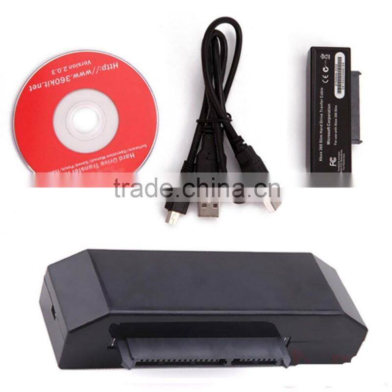 New Black for Xbox360 slim USB HDD Hard Drive Transfer Data Sync Cable Kit 4 for Xbox 360 Slim