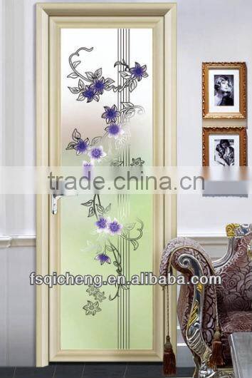 Double-layer Acid Etched Glass Flat Door