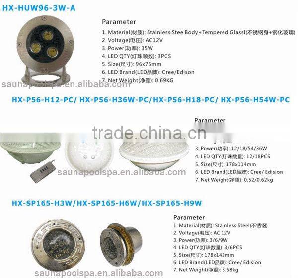 Stainless steel 316L# IP68 LED Swimming Pool Light