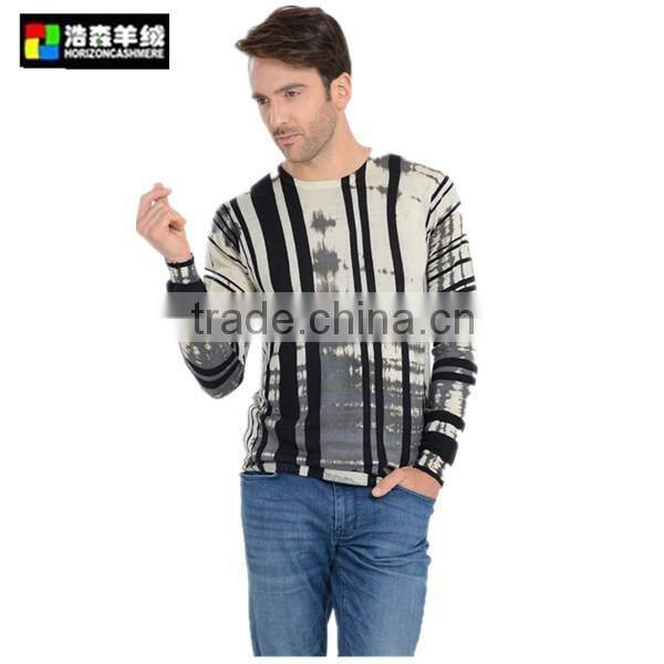 Pure Used Cashmere Sweater, Man Comfortable Dip Dye Pullover
