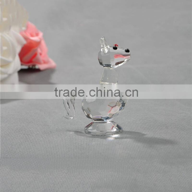 faceted crystal animal for office decoration