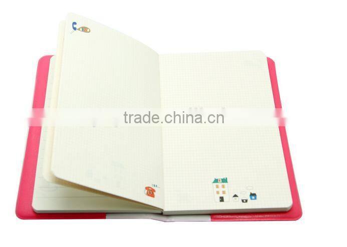 School office student supplies PU cover paper notebook with elastic band