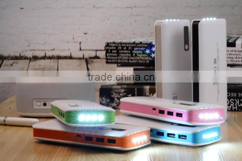 Free sample & logo built-in portable High capacity 15000mah power bank