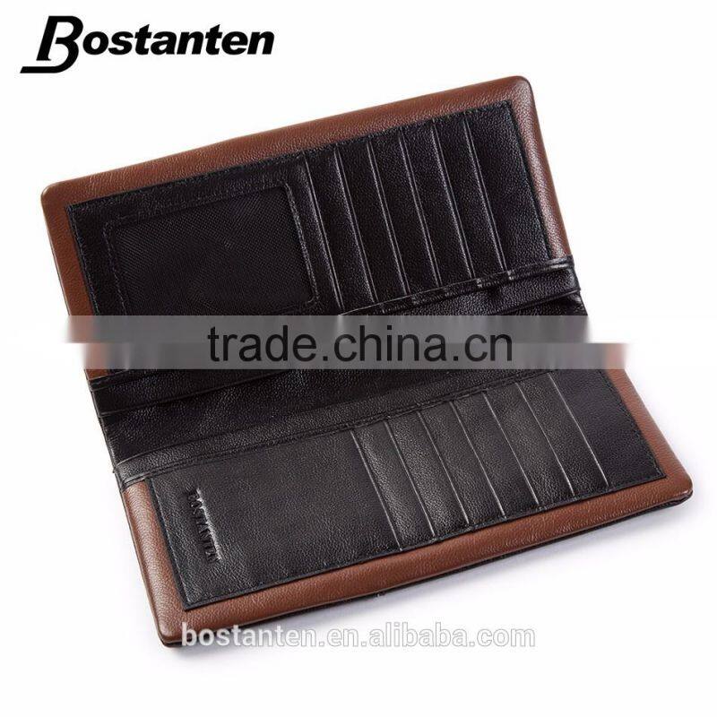wholesale fashion men wallet money clip leather long purse