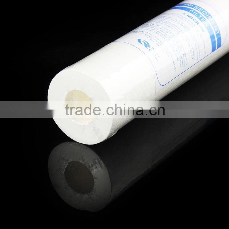 Wholesale 5 micron spun polypropylene ro water filter cartridge parts