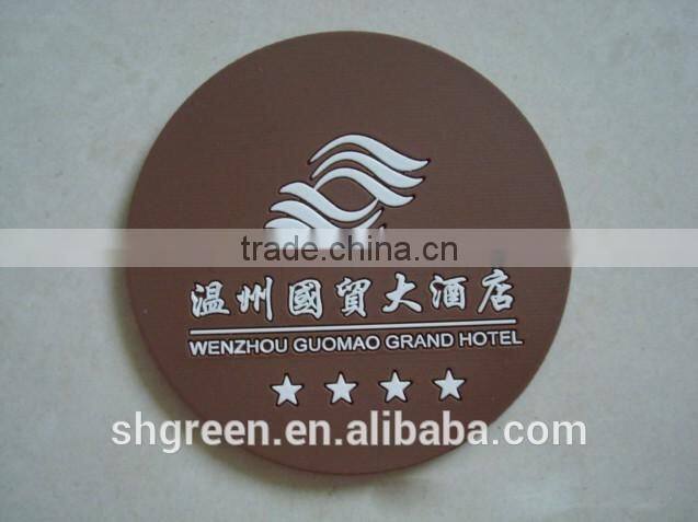 7mm thickness silicone rubber coaster for glass