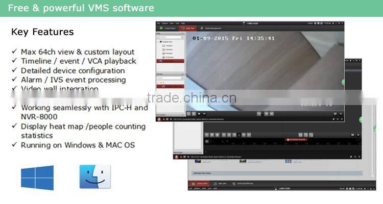 Professional 8CH 1U 2SATA NVR, Support 8 ports POE