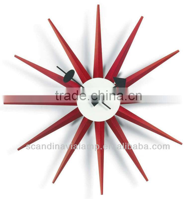 Premium Quality Nelson Sunburst Clock Blue