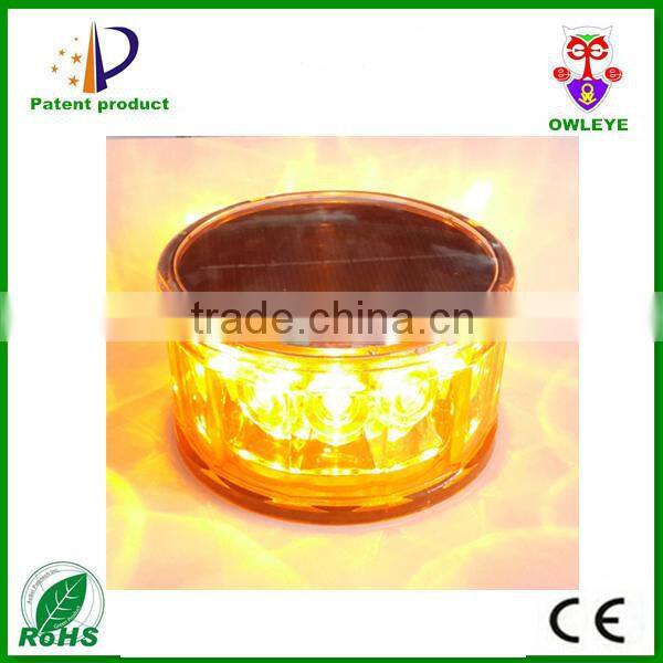 solar energy-saving red led magnetic emergency strobe light for car
