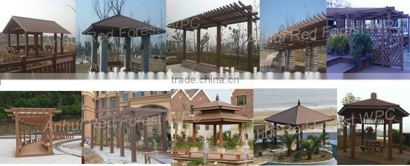 wood plastic composite wooden garden arbor