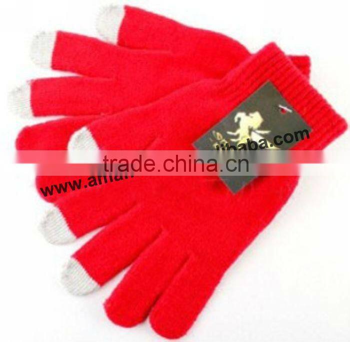The New Arrival Keep Warm Wool Knit Gloves Pure Color Touch Screen Gloves,10 Colors For Option,Good Quality And Good Service