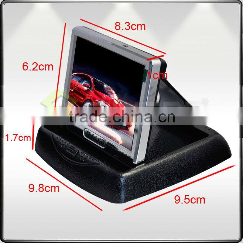 3.5 inch TFT LCD folding rearview car monitor