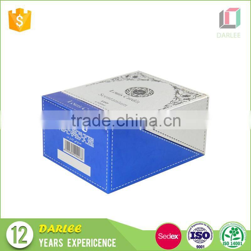 Professional OEM high quality custom size paper clamshell luxury perfume box with own logo printing