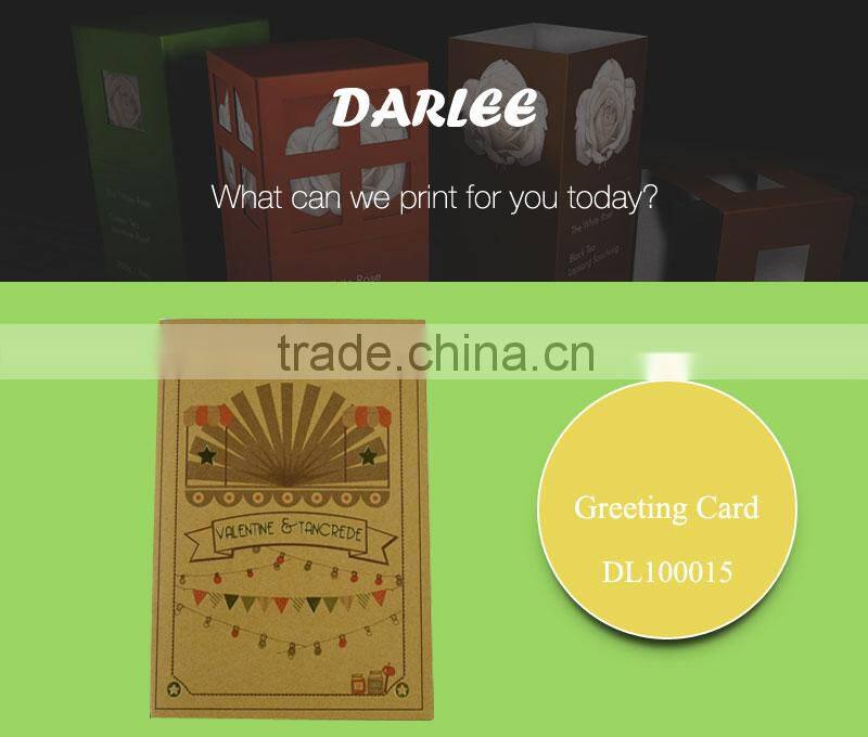 GuangDong unique hot stamping large size elegant special paper christmas card